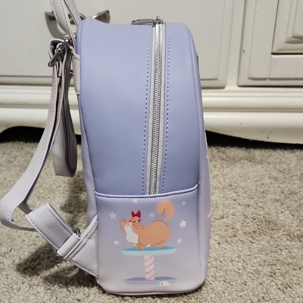 Disney Loungefly Lavender Cat Backpack - Picture 8 of 9